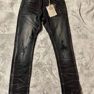 Smugglers Moon black denim jeans, waist 34, length 33